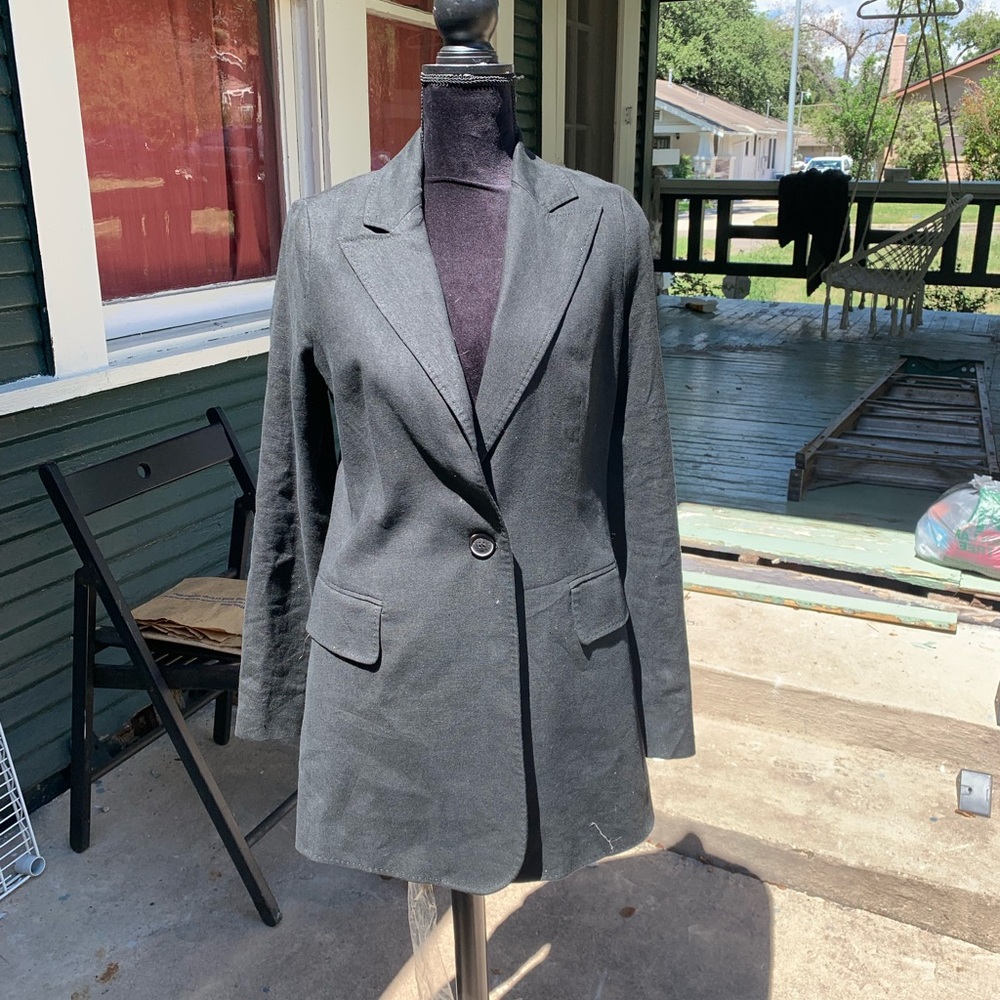 Burberry Black Single-Button Blazer